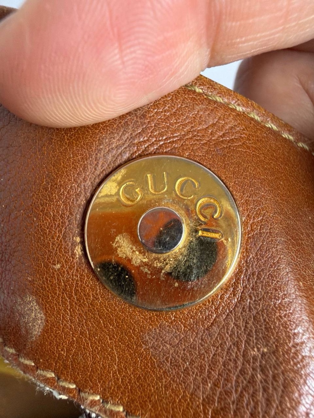 Gucci Bamboo Brown Leather Hobo Shoulder Bag READ - Picture 12 of 13